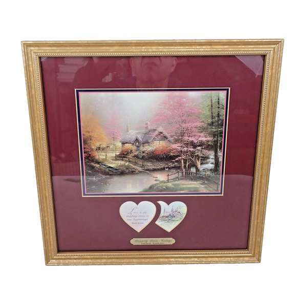 Media Arts Group Other - Thomas Kinkade 14"x14" Framed Print - Stepping Stone Cottage w/COA May 2004 LN